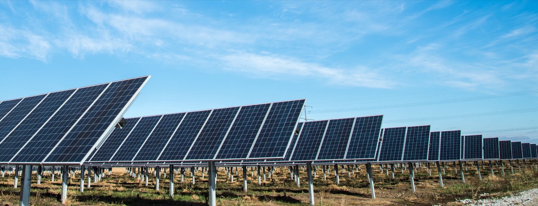 Solar arrays connected to the electricity network
